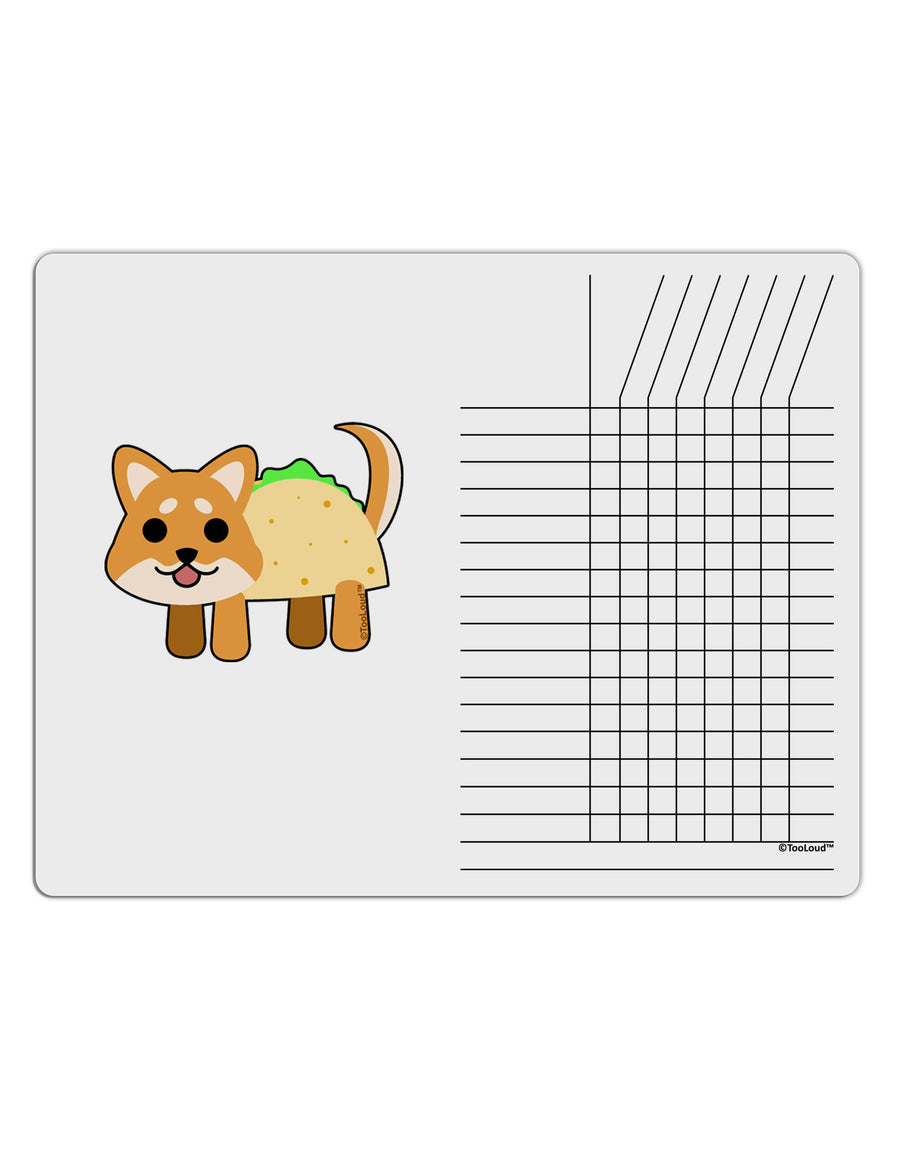 Cute Taco Dog Chore List Grid Dry Erase Board-Dry Erase Board-TooLoud-White-Davson Sales