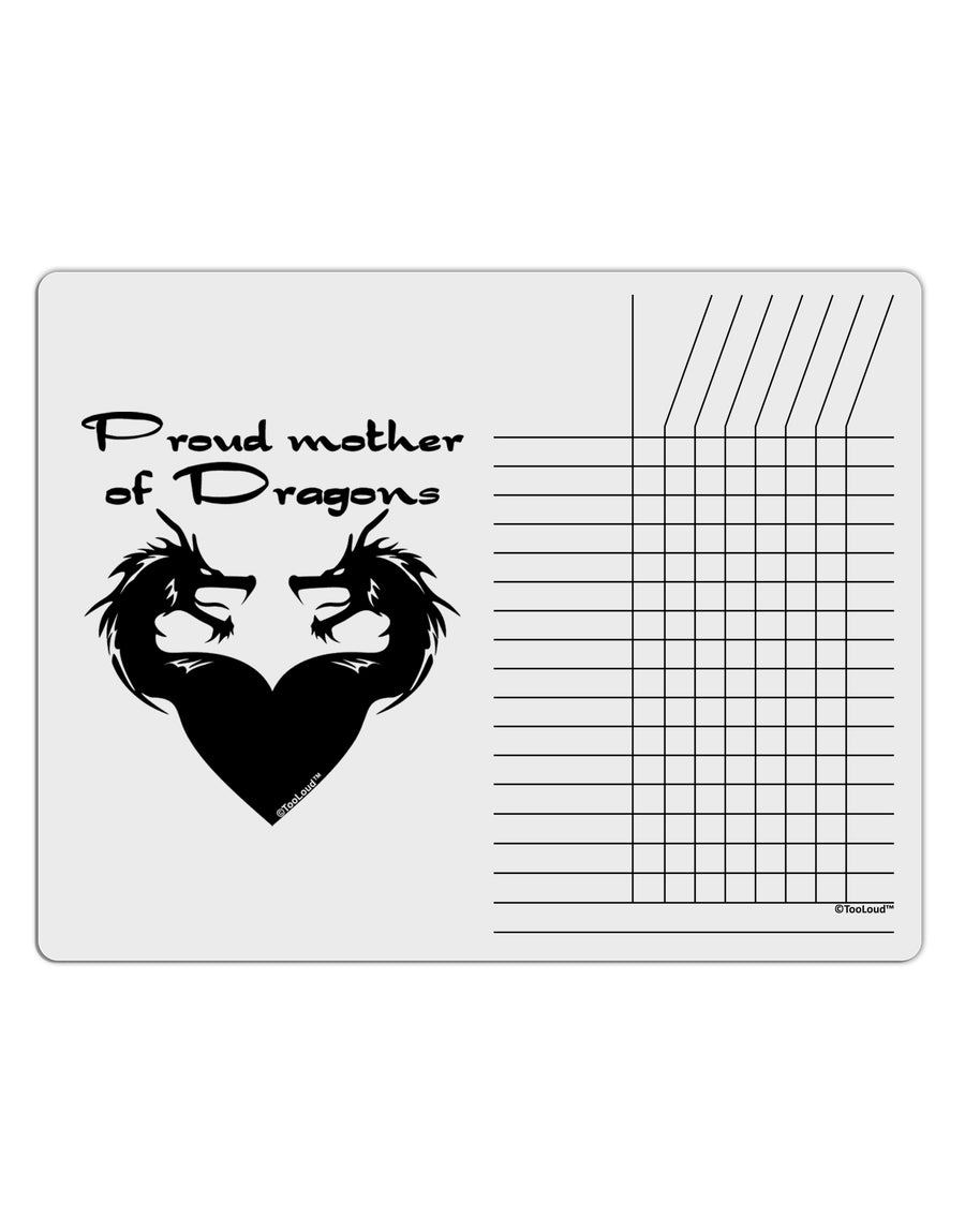 Proud Mother of Dragons Chore List Grid Dry Erase Board by TooLoud-Dry Erase Board-TooLoud-White-Davson Sales