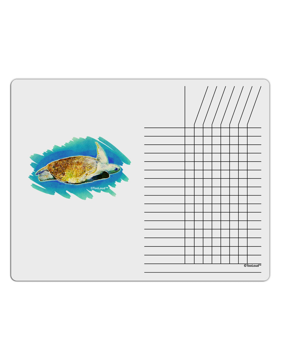 Turtle Watercolor Chore List Grid Dry Erase Board-Dry Erase Board-TooLoud-White-Davson Sales