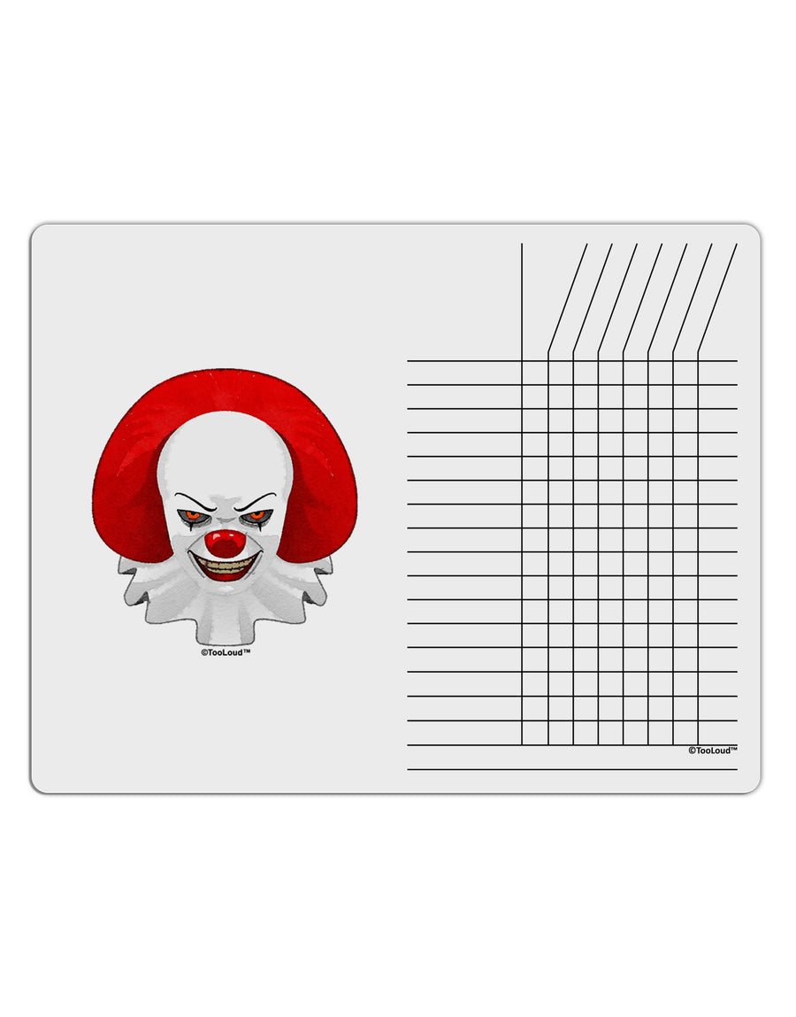 Scary Clown Watercolor Chore List Grid Dry Erase Board-Dry Erase Board-TooLoud-White-Davson Sales