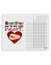 Burritos Are the Way To My Heart Chore List Grid Dry Erase Board-Dry Erase Board-TooLoud-White-Davson Sales