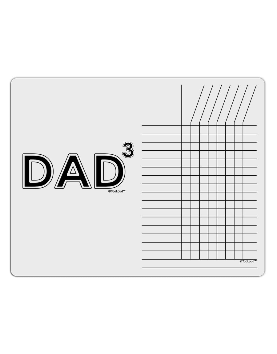 Dad Cubed - Dad of Three Chore List Grid Dry Erase Board-Dry Erase Board-TooLoud-White-Davson Sales