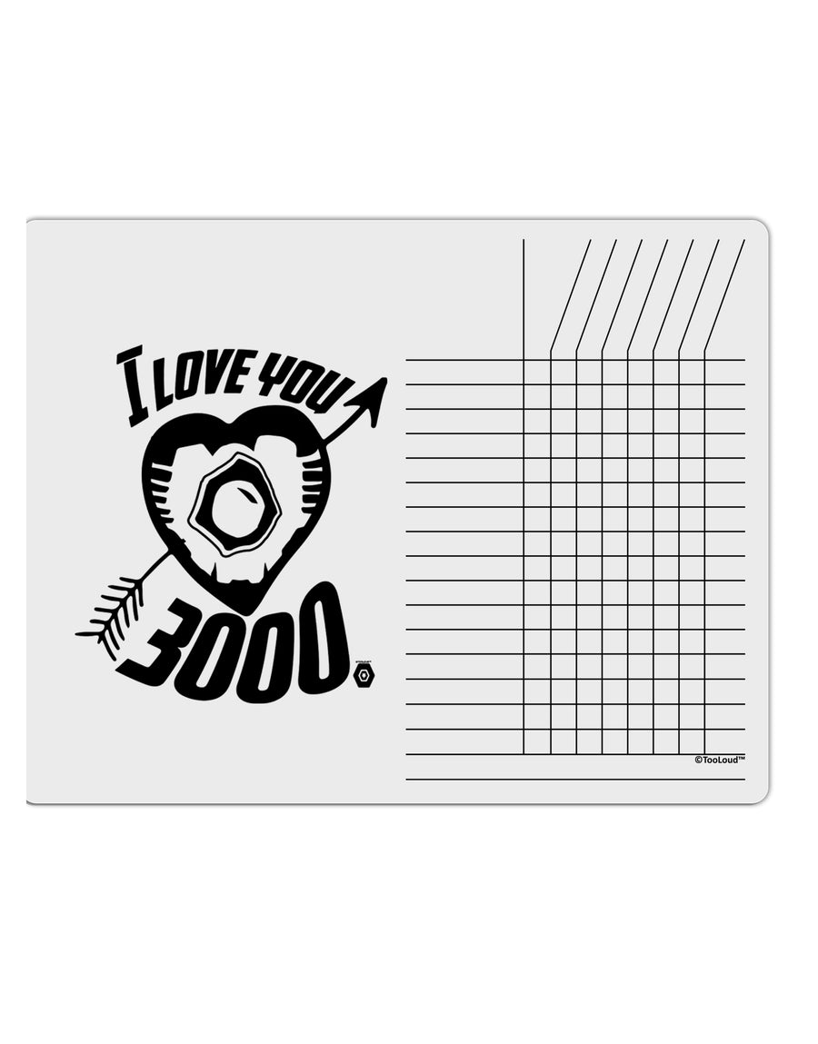 TooLoud I Love You 3000 Chore List Grid Dry Erase Board-DryEraseBoards-Grid-TooLoud-Davson Sales