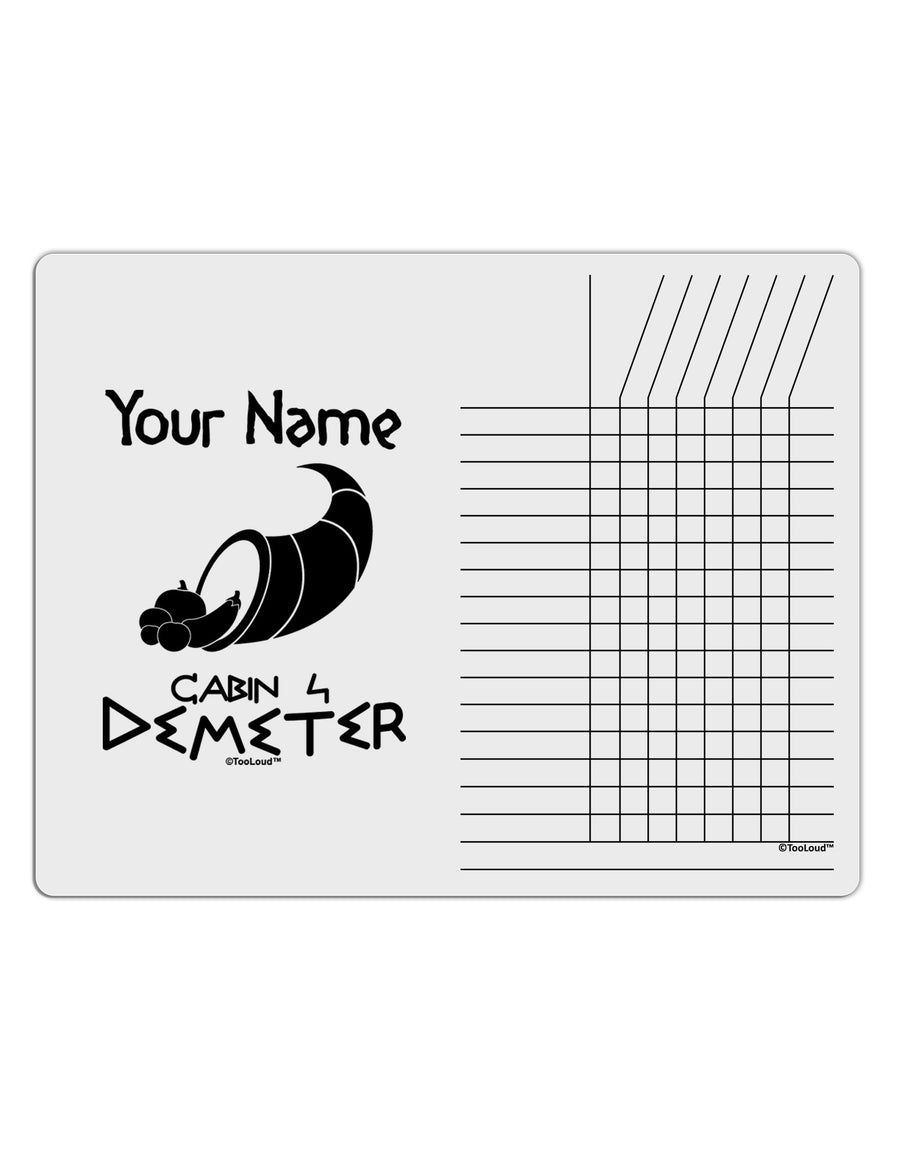 Personalized Cabin 4 Demeter Chore List Grid Dry Erase Board-Dry Erase Board-TooLoud-White-Davson Sales