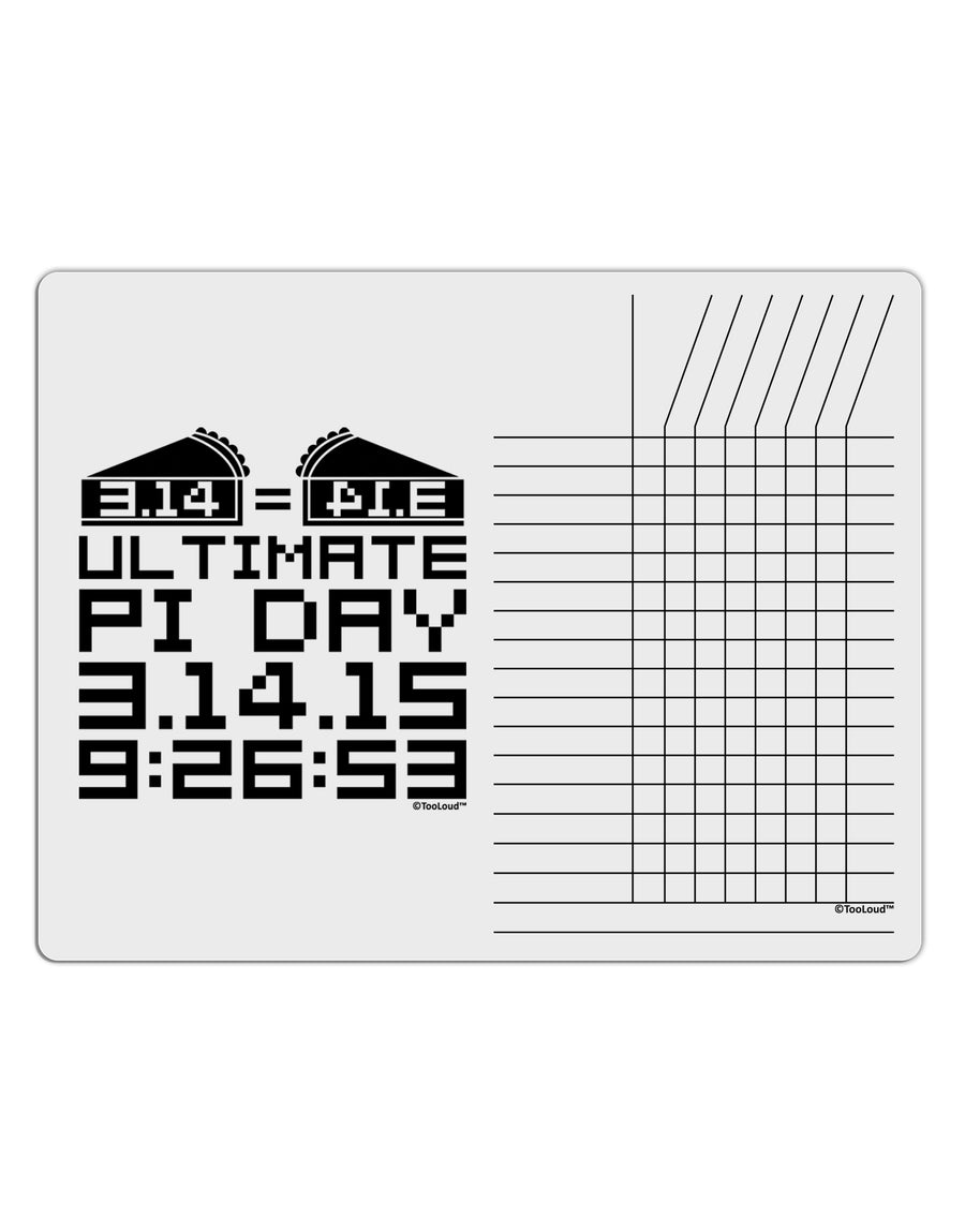 Ultimate Pi Day Design - Mirrored Pies Chore List Grid Dry Erase Board by TooLoud-Dry Erase Board-TooLoud-White-Davson Sales