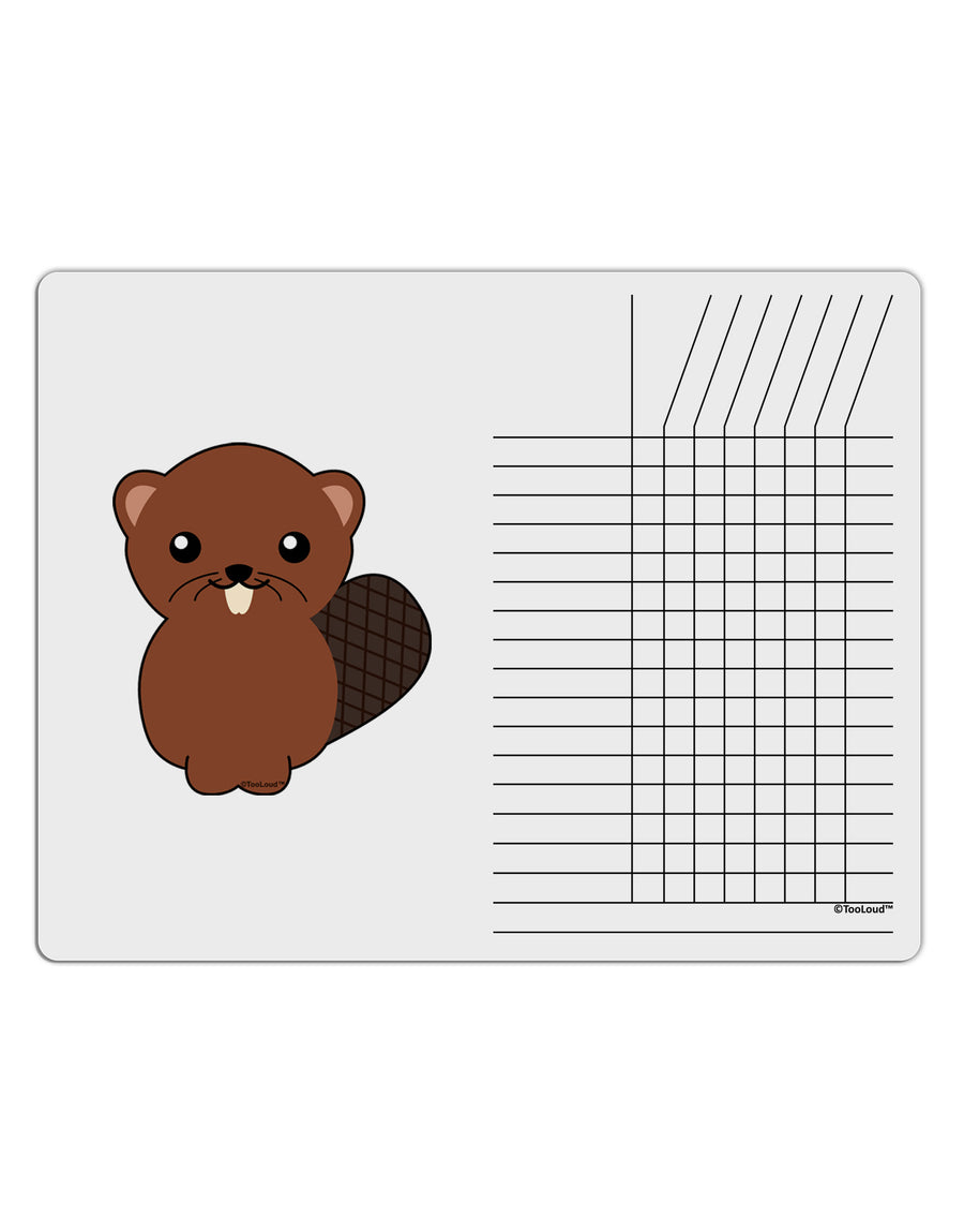 Cute Beaver Chore List Grid Dry Erase Board-Dry Erase Board-TooLoud-White-Davson Sales