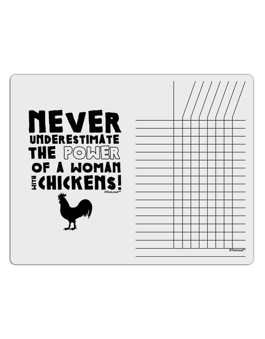 A Woman With Chickens Chore List Grid Dry Erase Board by TooLoud-Dry Erase Board-TooLoud-White-Davson Sales