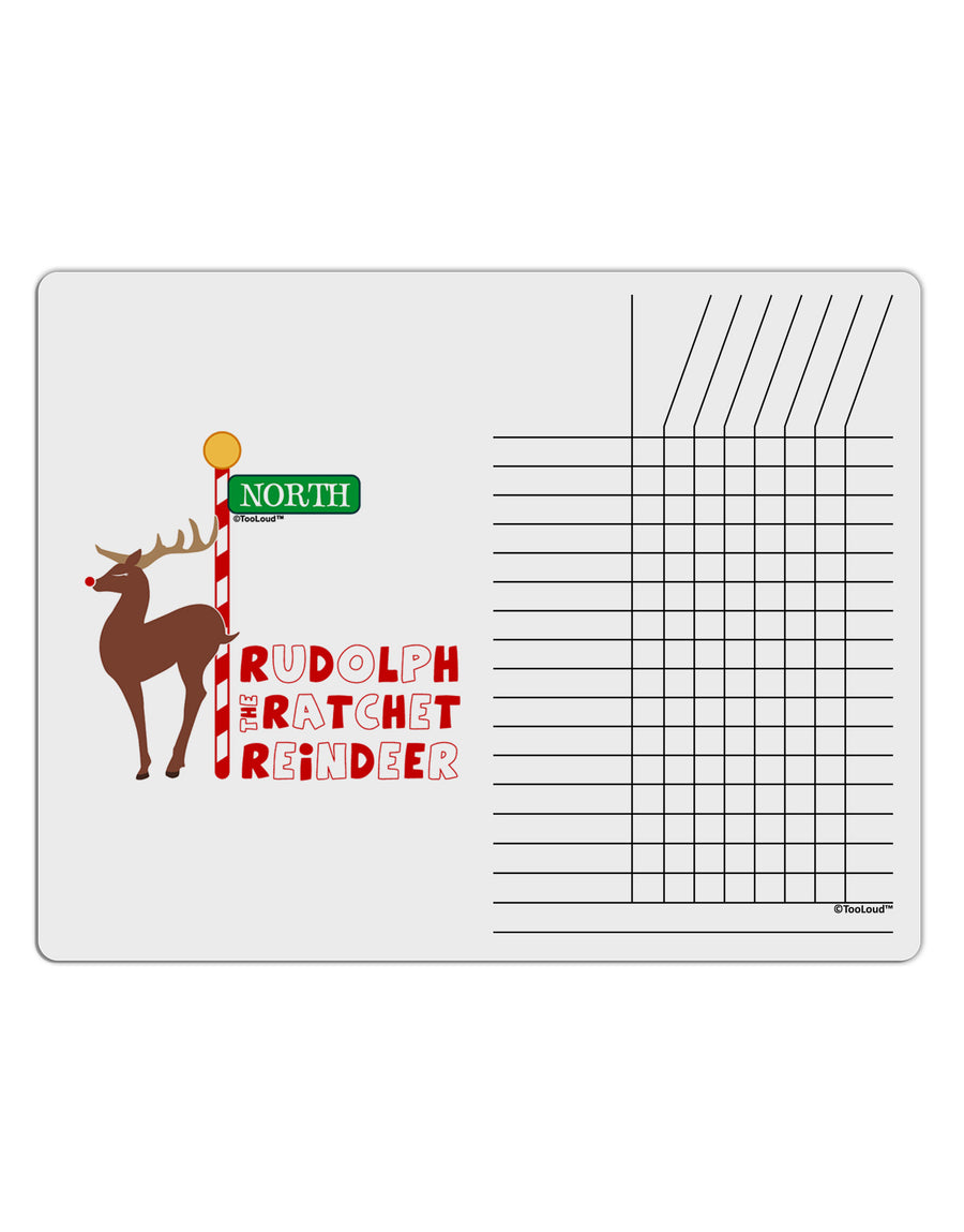 Rudolf Ratchet Reindeer Color Text Chore List Grid Dry Erase Board-Dry Erase Board-TooLoud-White-Davson Sales