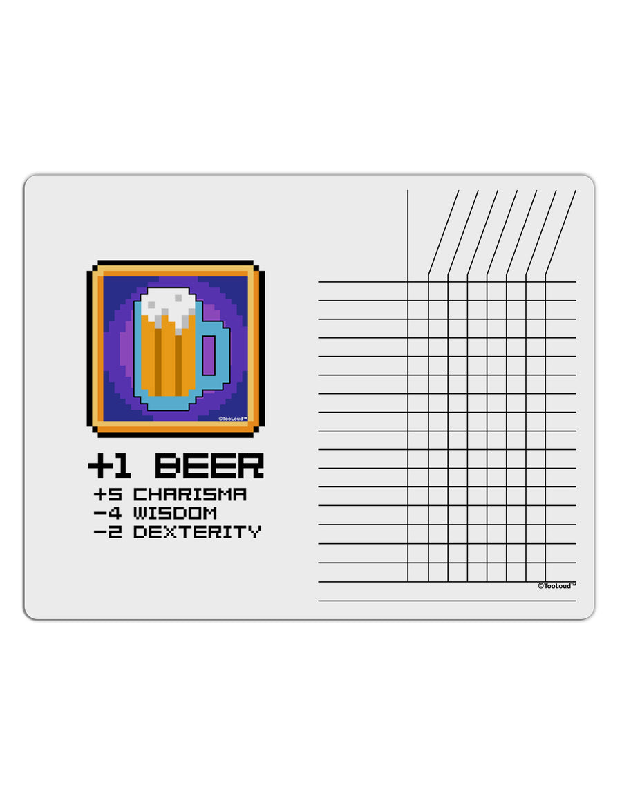 Pixel Beer Item Chore List Grid Dry Erase Board-Dry Erase Board-TooLoud-White-Davson Sales