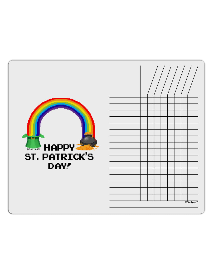 Pixel Pot of Gold St Patrick Text Chore List Grid Dry Erase Board-Dry Erase Board-TooLoud-White-Davson Sales