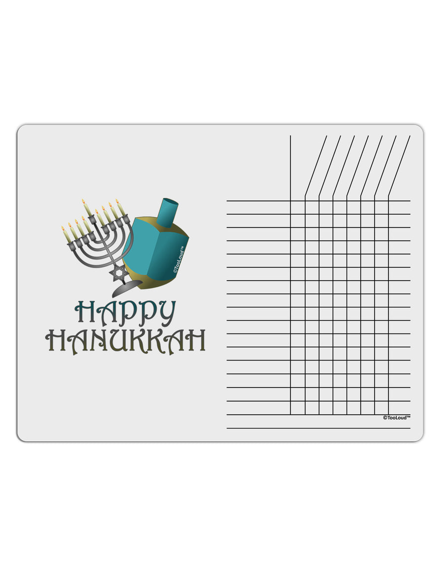 Blue & Silver Happy Hanukkah Chore List Grid Dry Erase Board-Dry Erase Board-TooLoud-White-Davson Sales