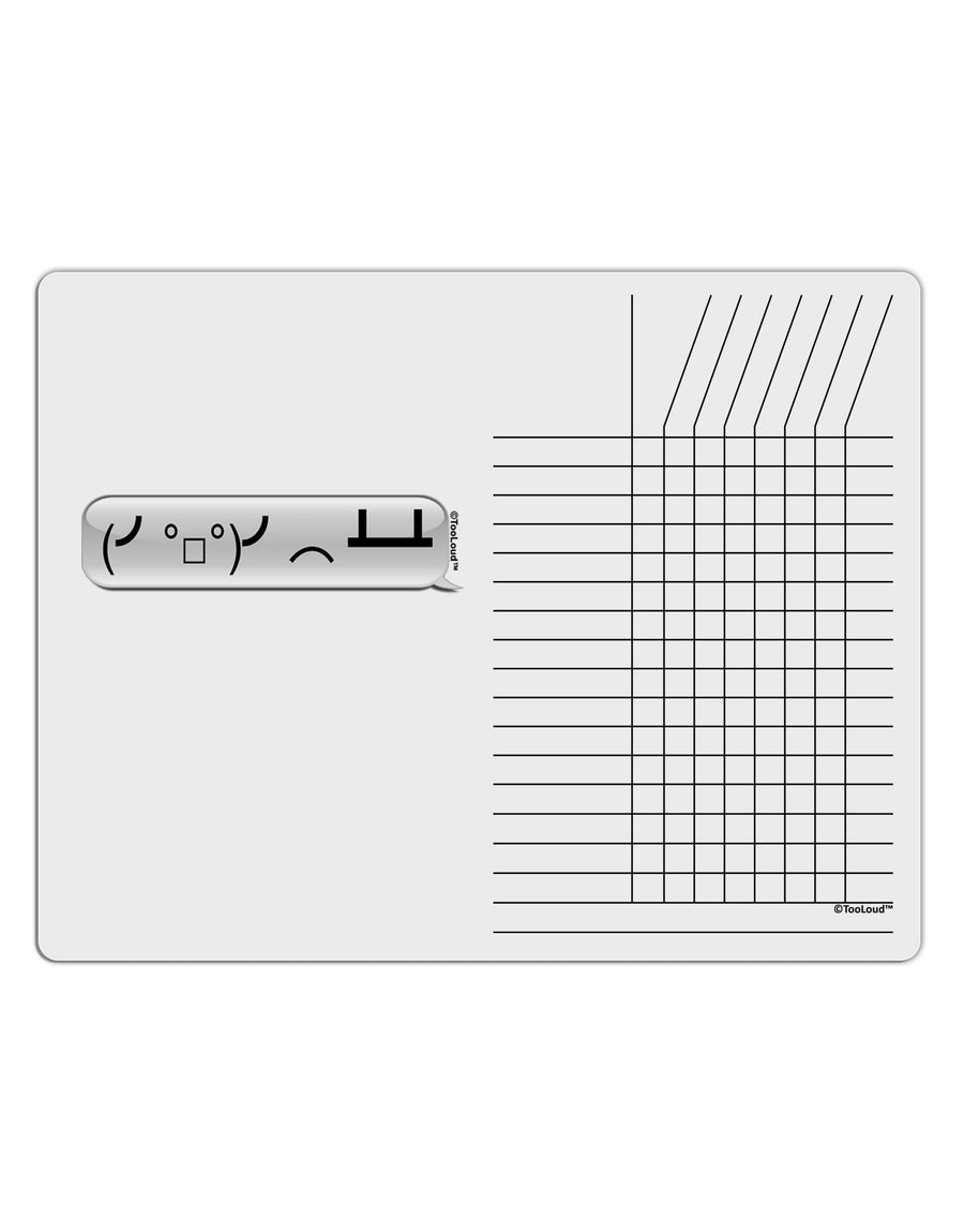 Table Flip Text Bubble Chore List Grid Dry Erase Board-Dry Erase Board-TooLoud-White-Davson Sales