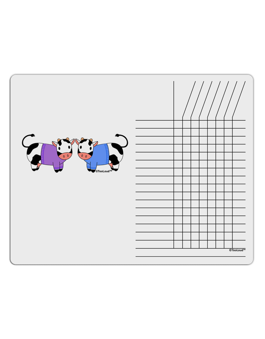 Cute Pair of Sweater Cows Chore List Grid Dry Erase Board-Dry Erase Board-TooLoud-White-Davson Sales