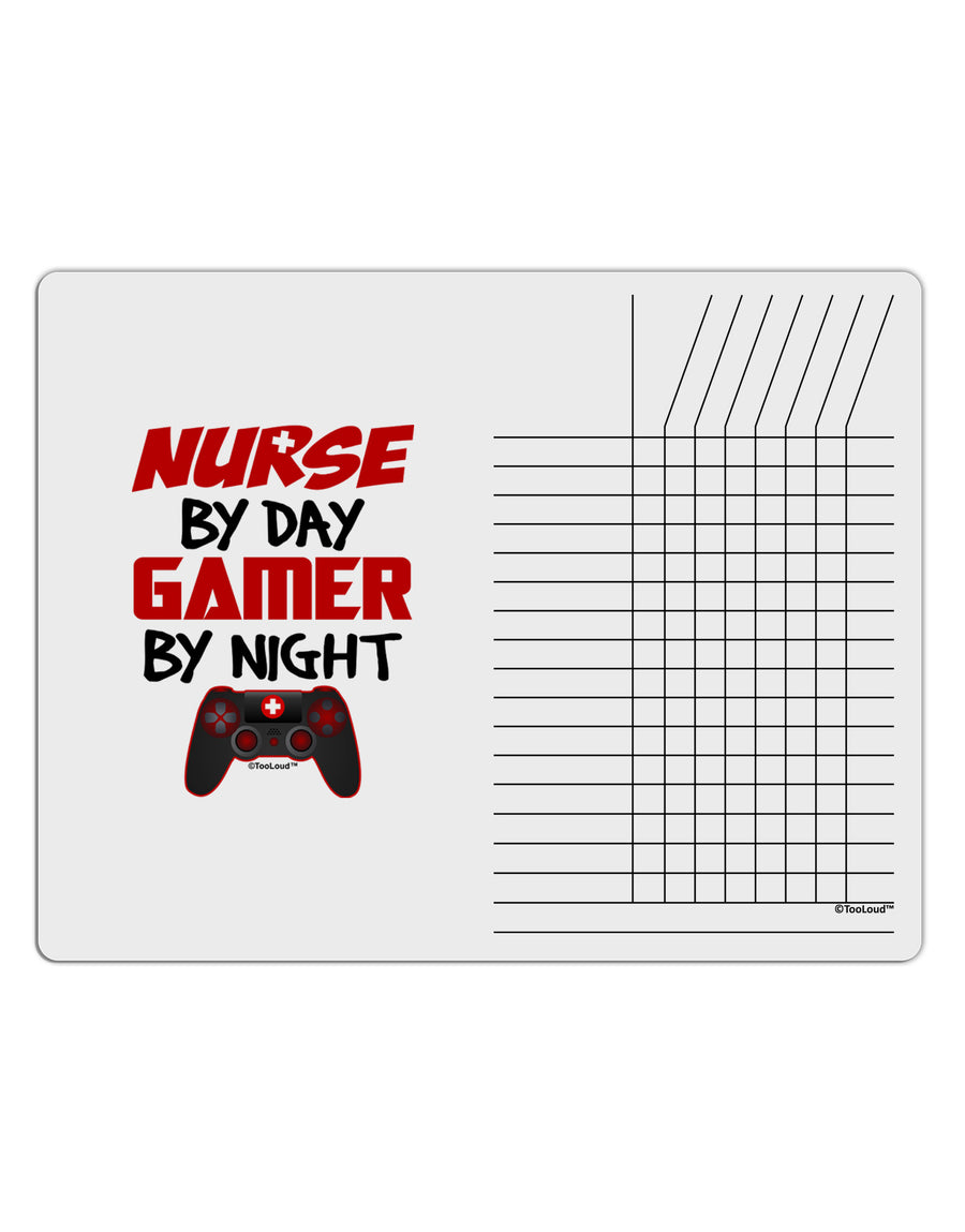 Nurse By Day Gamer By Night Chore List Grid Dry Erase Board-Dry Erase Board-TooLoud-White-Davson Sales