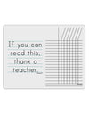 If You Can Read This - Thank a Teacher Chore List Grid Dry Erase Board-Dry Erase Board-TooLoud-White-Davson Sales