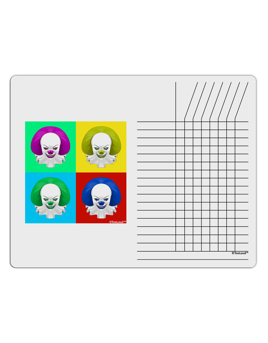 Clown Face Pop Art 2 Chore List Grid Dry Erase Board-Dry Erase Board-TooLoud-White-Davson Sales