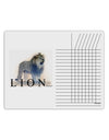 Lion Watercolor B Text Chore List Grid Dry Erase Board-Dry Erase Board-TooLoud-White-Davson Sales