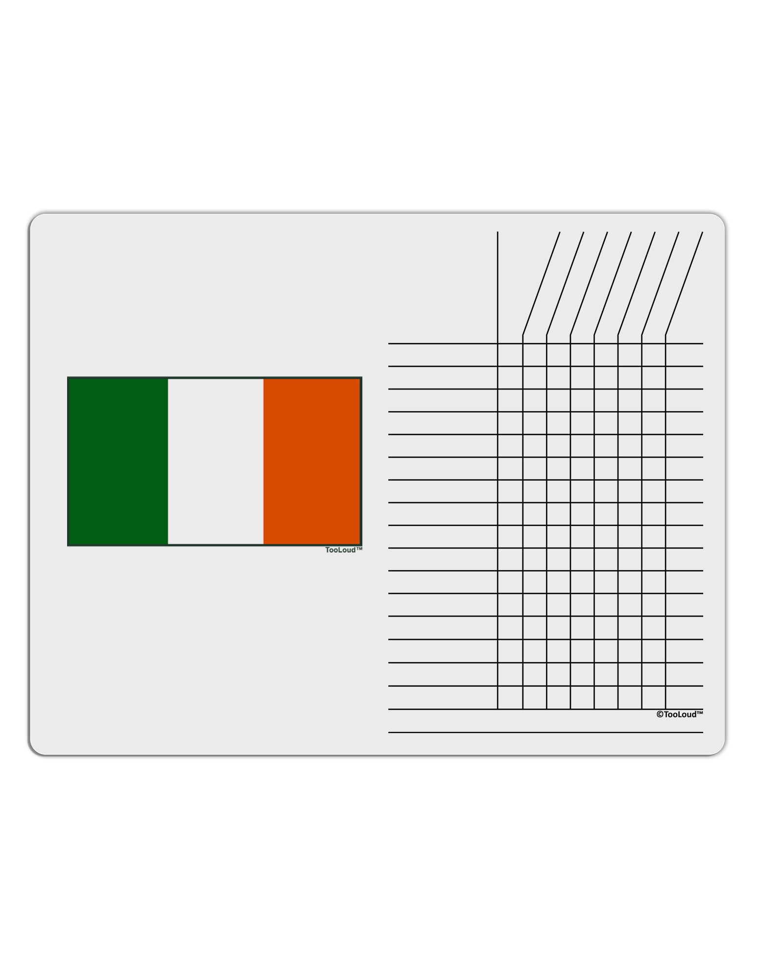 Irish Flag - Flag of Ireland Chore List Grid Dry Erase Board-Dry Erase Board-TooLoud-White-Davson Sales