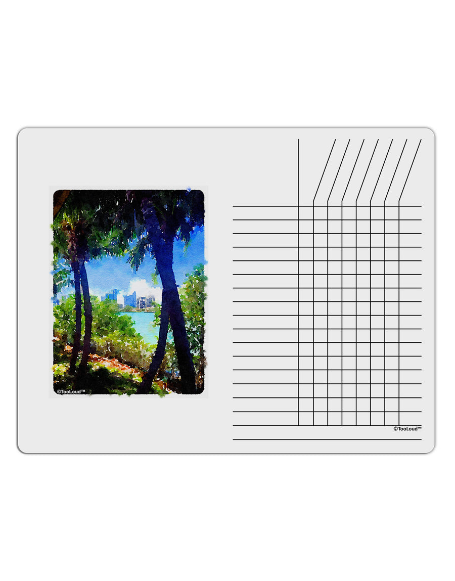 TooLoud Tropical Skyline Chore List Grid Dry Erase Board-Dry Erase Board-TooLoud-White-Davson Sales