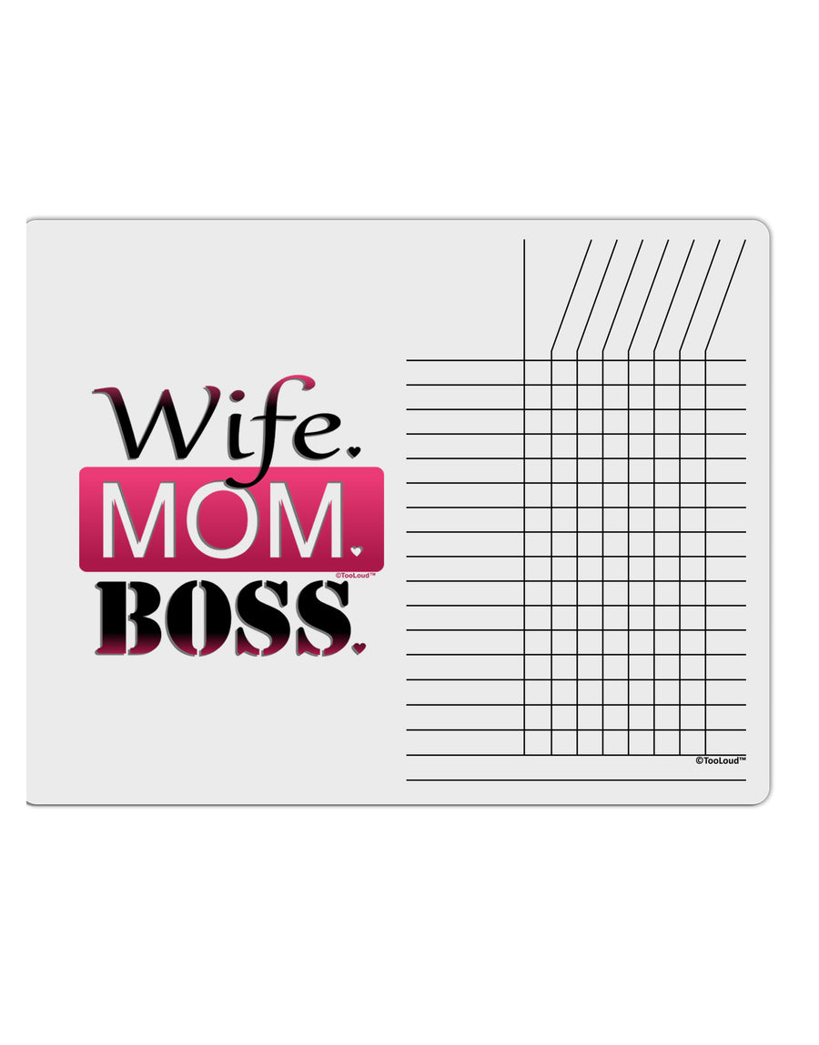 Wife Mom Boss Chore List Grid Dry Erase Board-Dry Erase Board-TooLoud-White-Davson Sales