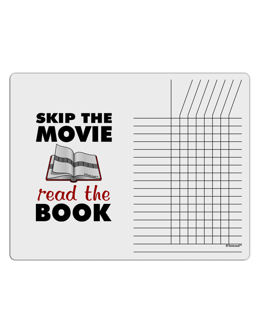 Skip The Movie Read The Book Chore List Grid Dry Erase Board-Dry Erase Board-TooLoud-White-Davson Sales