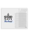 Proud Navy Husband Chore List Grid Dry Erase Board