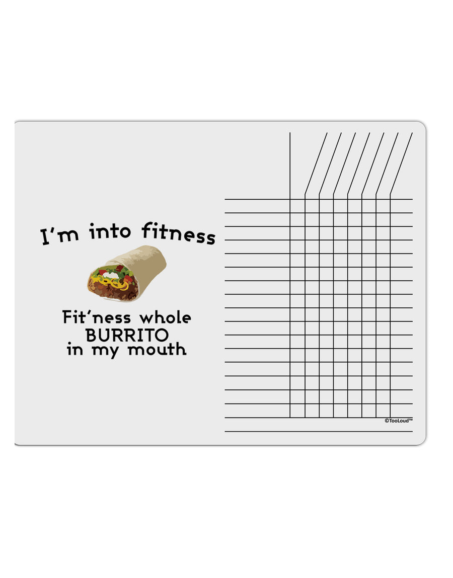 I'm Into Fitness Burrito Funny Chore List Grid Dry Erase Board by TooLoud-Dry-Erase Boards-TooLoud-White-Davson Sales