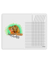 Squirrel Monkey Watercolor Text Chore List Grid Dry Erase Board