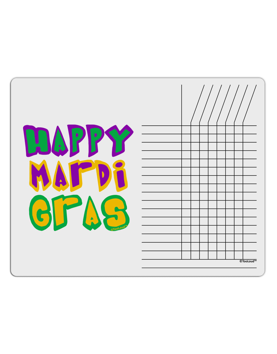 Happy Mardi Gras Text 2 Chore List Grid Dry Erase Board-Dry Erase Board-TooLoud-White-Davson Sales