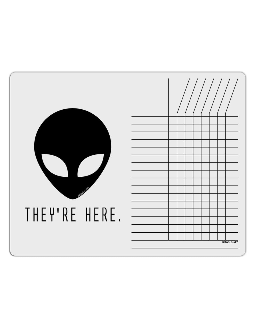 Alien They Are Here Chore List Grid Dry Erase Board-Dry Erase Board-TooLoud-White-Davson Sales