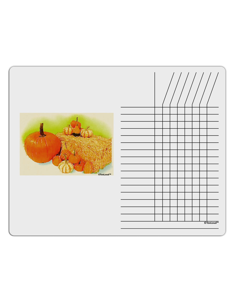 Fall Pumpkin Scene Chore List Grid Dry Erase Board-Dry Erase Board-TooLoud-White-Davson Sales