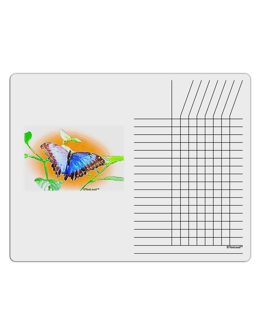 Blue Watercolor Butterfly Chore List Grid Dry Erase Board-Dry Erase Board-TooLoud-White-Davson Sales