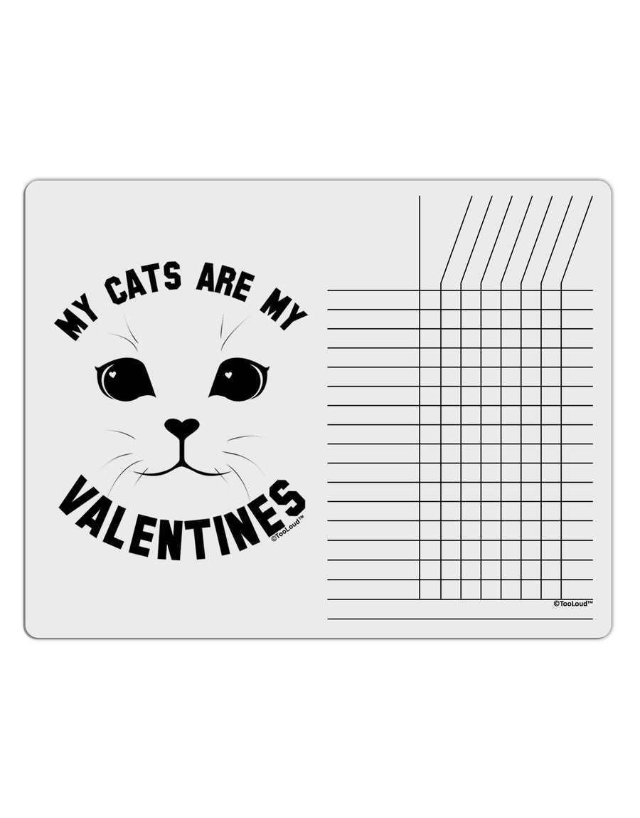 My Cats are my Valentines Chore List Grid Dry Erase Board by TooLoud
