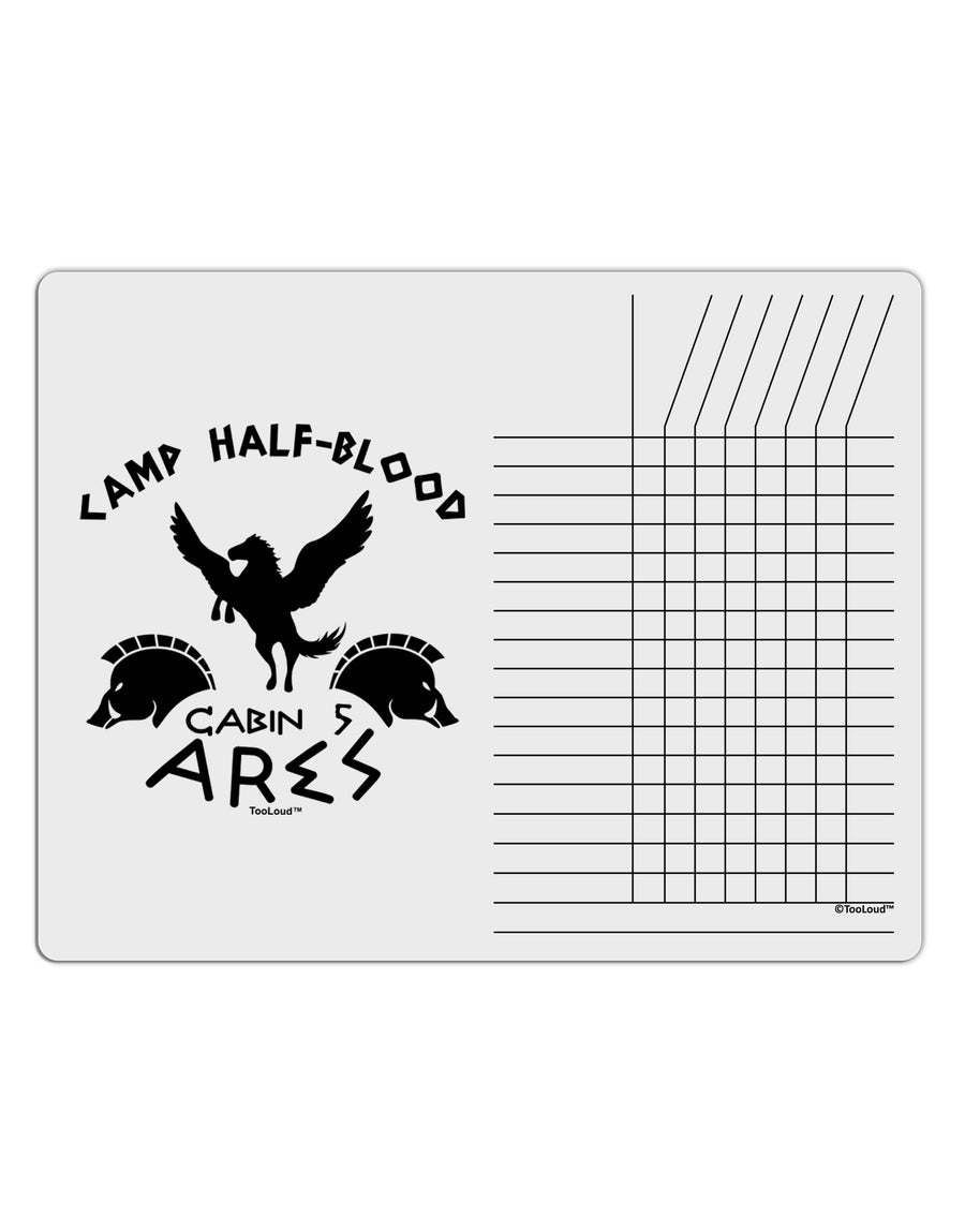 Camp Half Blood Cabin 5 Ares Chore List Grid Dry Erase Board by TooLoud-Dry Erase Board-TooLoud-White-Davson Sales