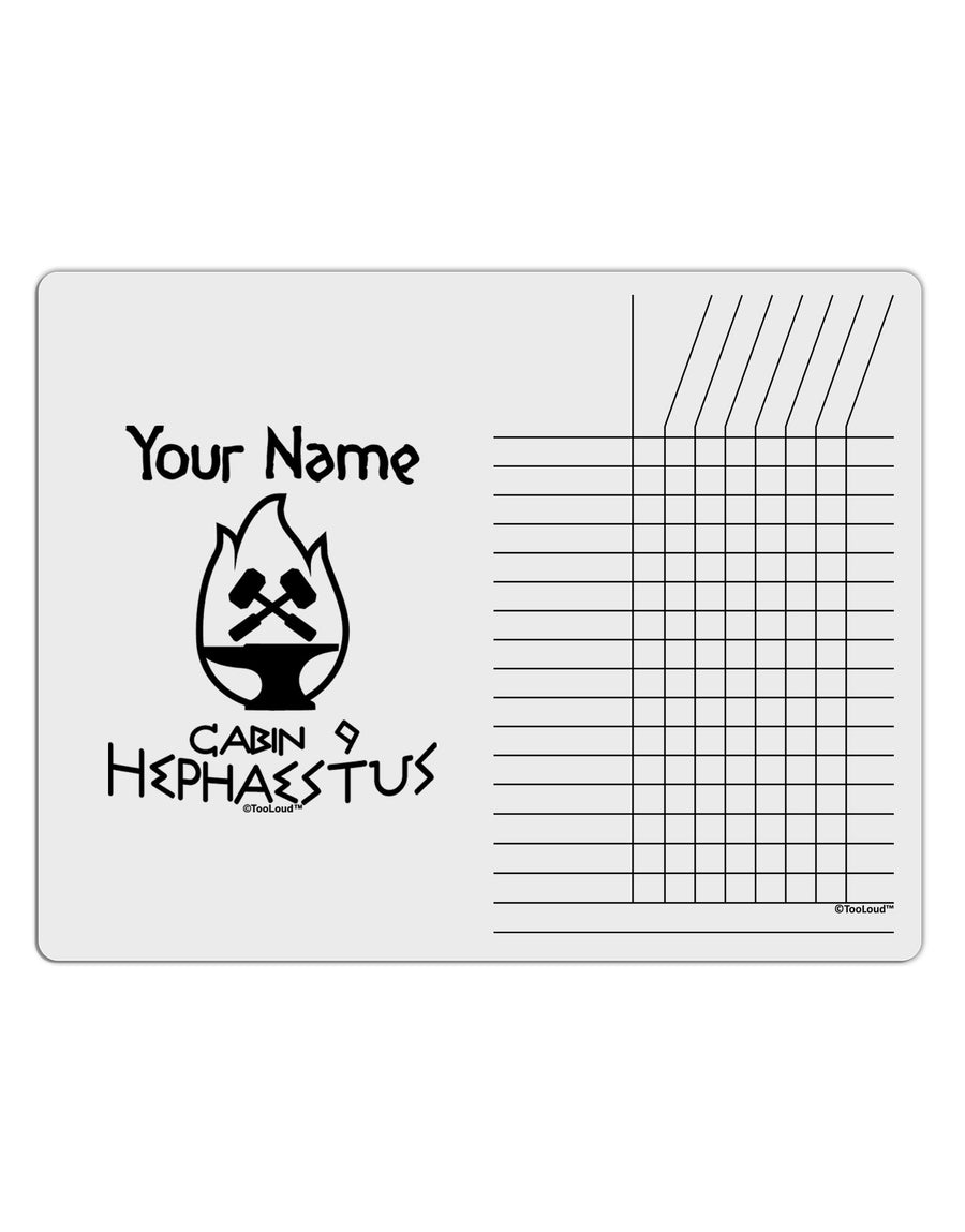 Personalized Cabin 9 Hephaestus Chore List Grid Dry Erase Board-Dry Erase Board-TooLoud-White-Davson Sales