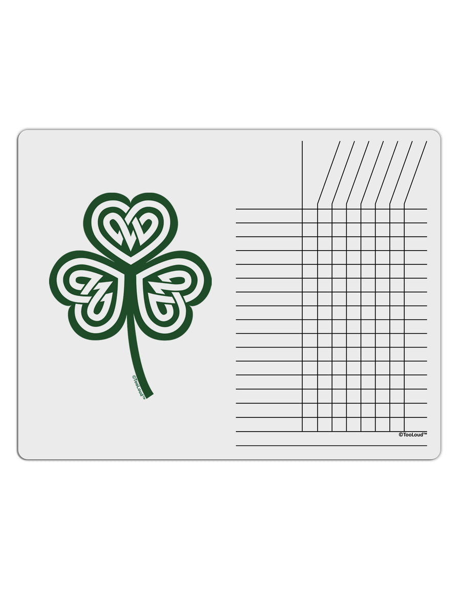 Celtic Knot Irish Shamrock Chore List Grid Dry Erase Board-Dry Erase Board-TooLoud-White-Davson Sales