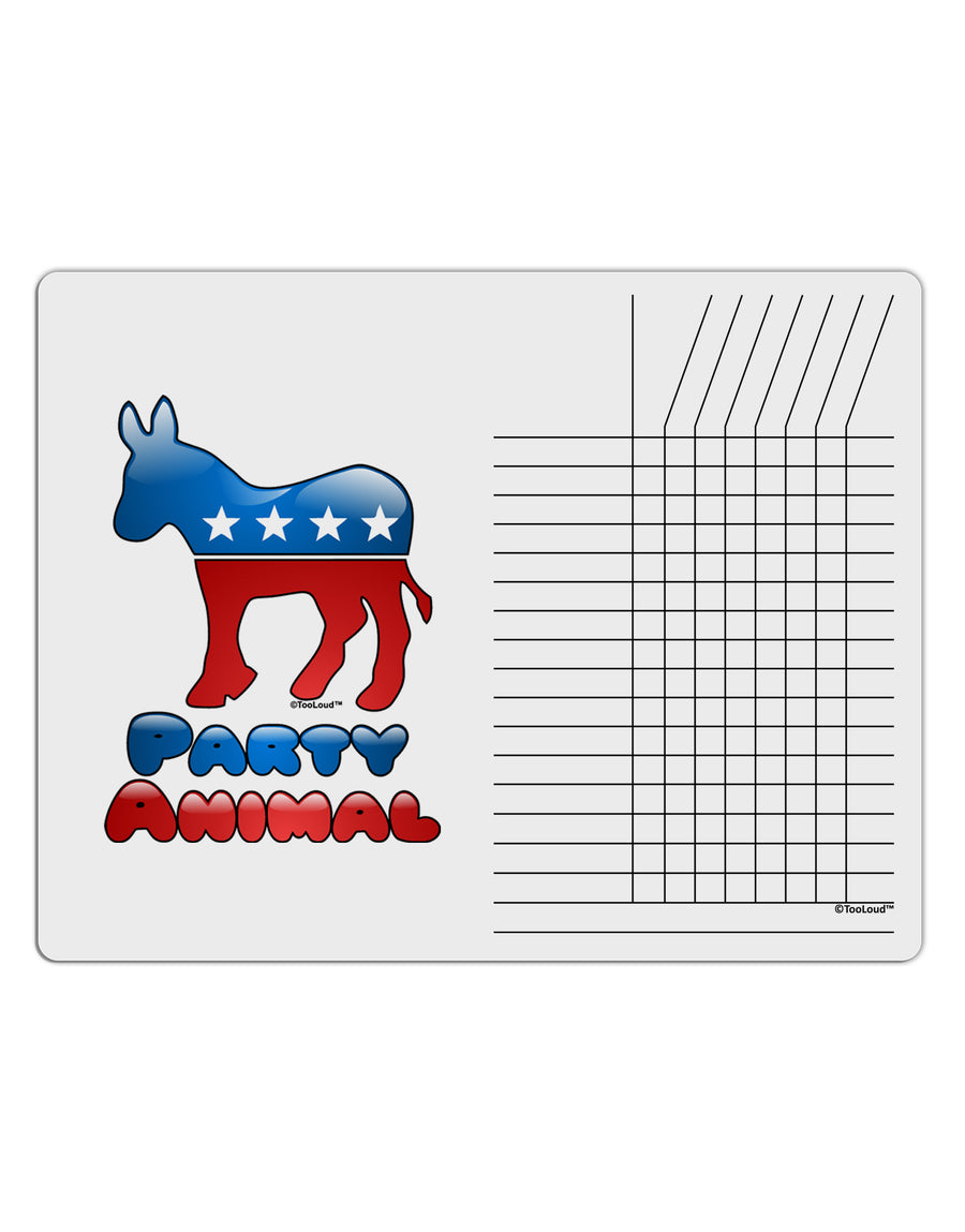 Democrat Party Animal Chore List Grid Dry Erase Board-Dry Erase Board-TooLoud-White-Davson Sales