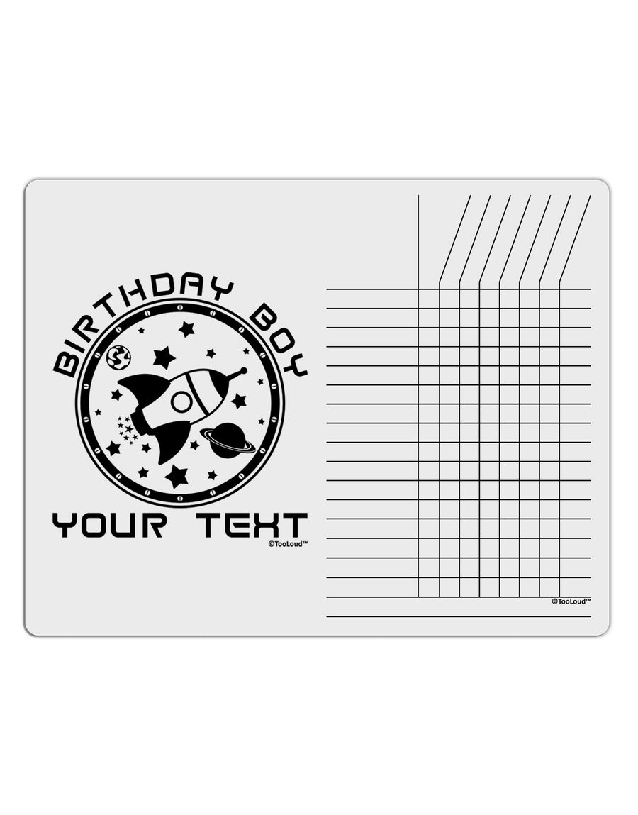 Personalized Birthday Boy Space with Customizable Name Chore List Grid Dry Erase Board-Dry Erase Board-TooLoud-White-Davson Sales