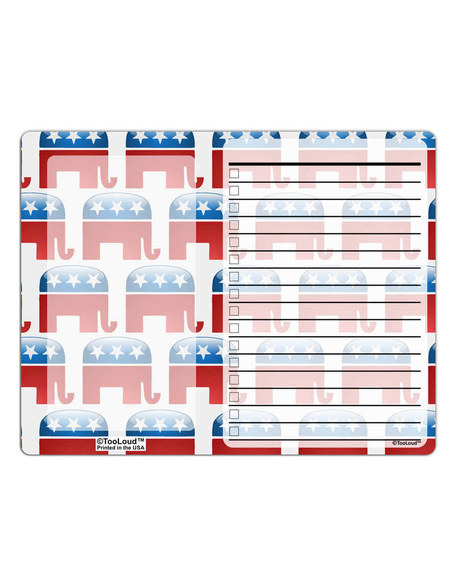 Republican Symbol All Over To Do Shopping List Dry Erase Board All Over Print-Dry Erase Board-TooLoud-White-Davson Sales