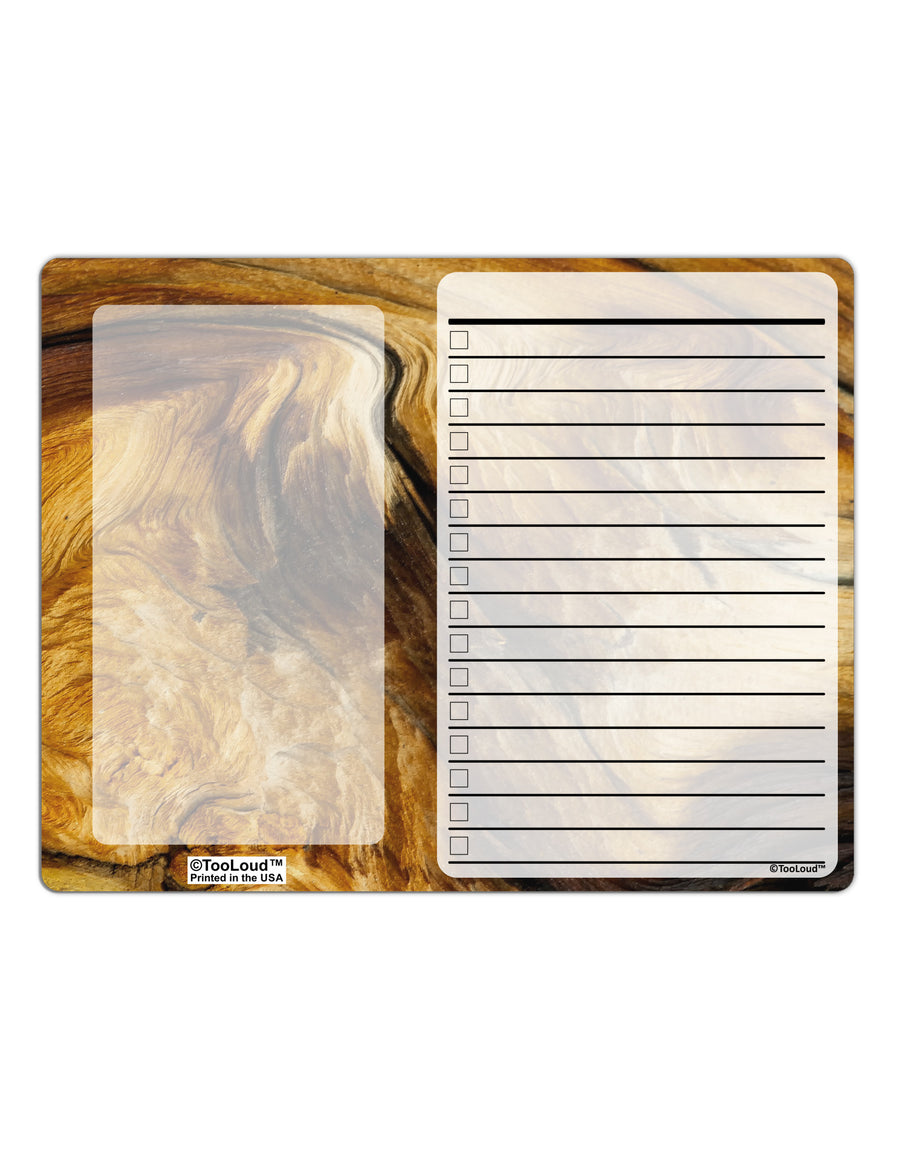 TooLoud Wood Texture AOP To Do Shopping List Dry Erase Board All Over Print-Dry Erase Board-TooLoud-White-Davson Sales