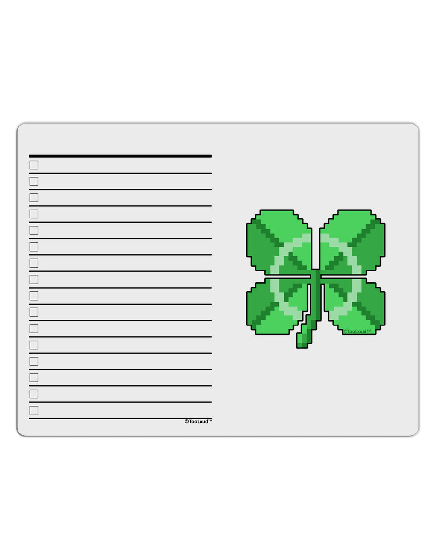 Pixel Four Leaf Clover To Do Shopping List Dry Erase Board-Dry Erase Board-TooLoud-White-Davson Sales