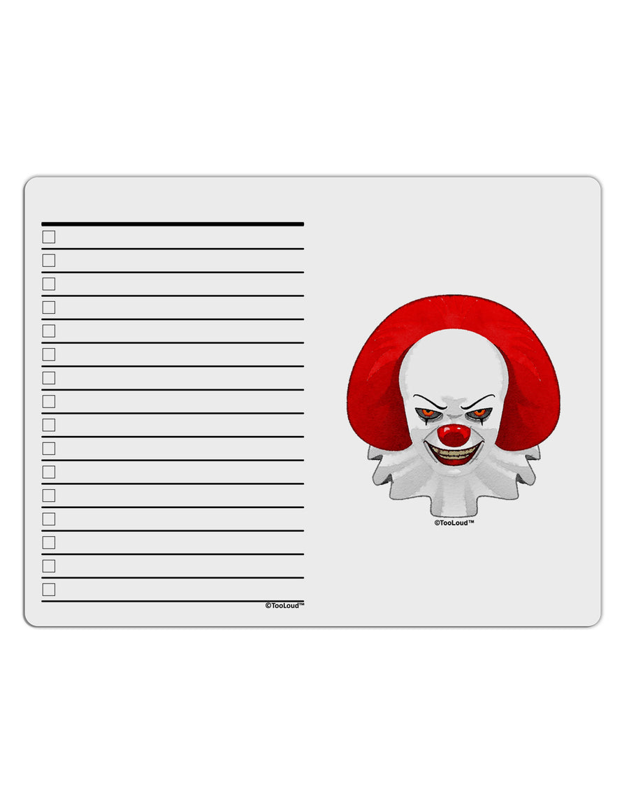 Scary Clown Watercolor To Do Shopping List Dry Erase Board-Dry Erase Board-TooLoud-White-Davson Sales