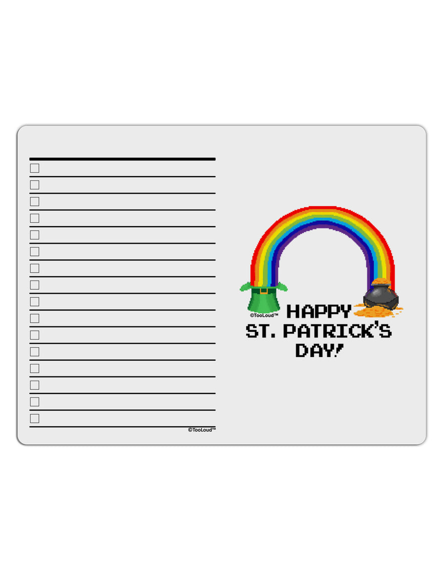Pixel Pot of Gold St Patrick Text To Do Shopping List Dry Erase Board-Dry Erase Board-TooLoud-White-Davson Sales