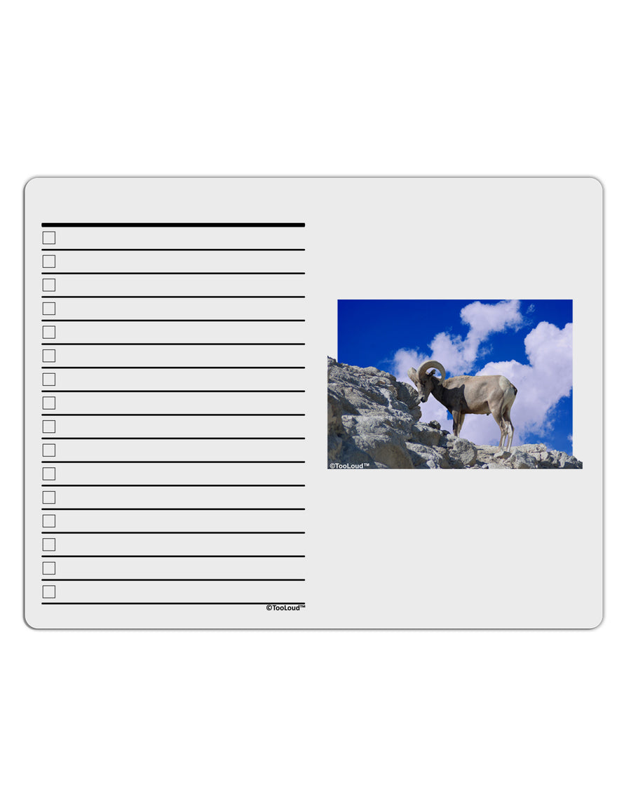 Bighorn Ram To Do Shopping List Dry Erase Board-Dry Erase Board-TooLoud-White-Davson Sales