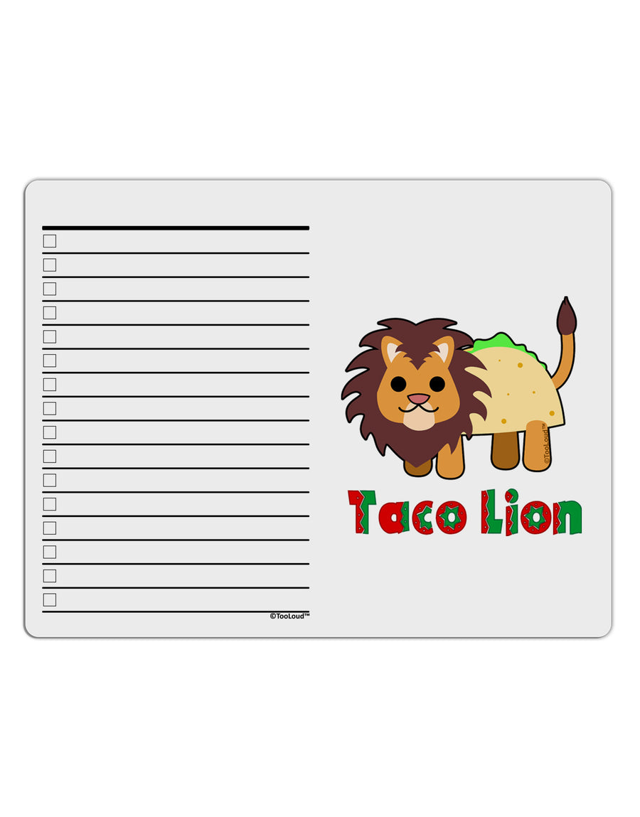 Cute Taco Lion Text To Do Shopping List Dry Erase Board-Dry Erase Board-TooLoud-White-Davson Sales