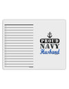 Proud Navy Husband To Do Shopping List Dry Erase Board-Dry Erase Board-TooLoud-White-Davson Sales