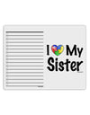 I Heart My Sister - Autism Awareness To Do Shopping List Dry Erase Board by TooLoud-Dry Erase Board-TooLoud-White-Davson Sales
