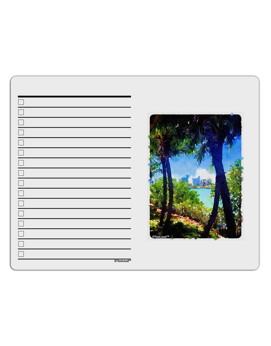 TooLoud Tropical Skyline To Do Shopping List Dry Erase Board-Dry Erase Board-TooLoud-White-Davson Sales