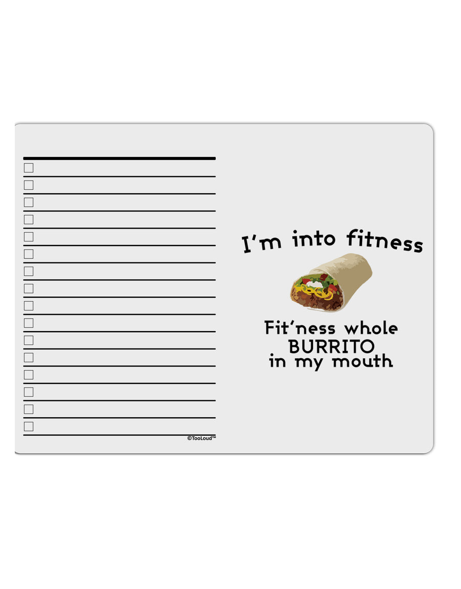 I'm Into Fitness Burrito Funny To Do Shopping List Dry Erase Board by TooLoud-Dry-Erase Boards-TooLoud-White-Davson Sales