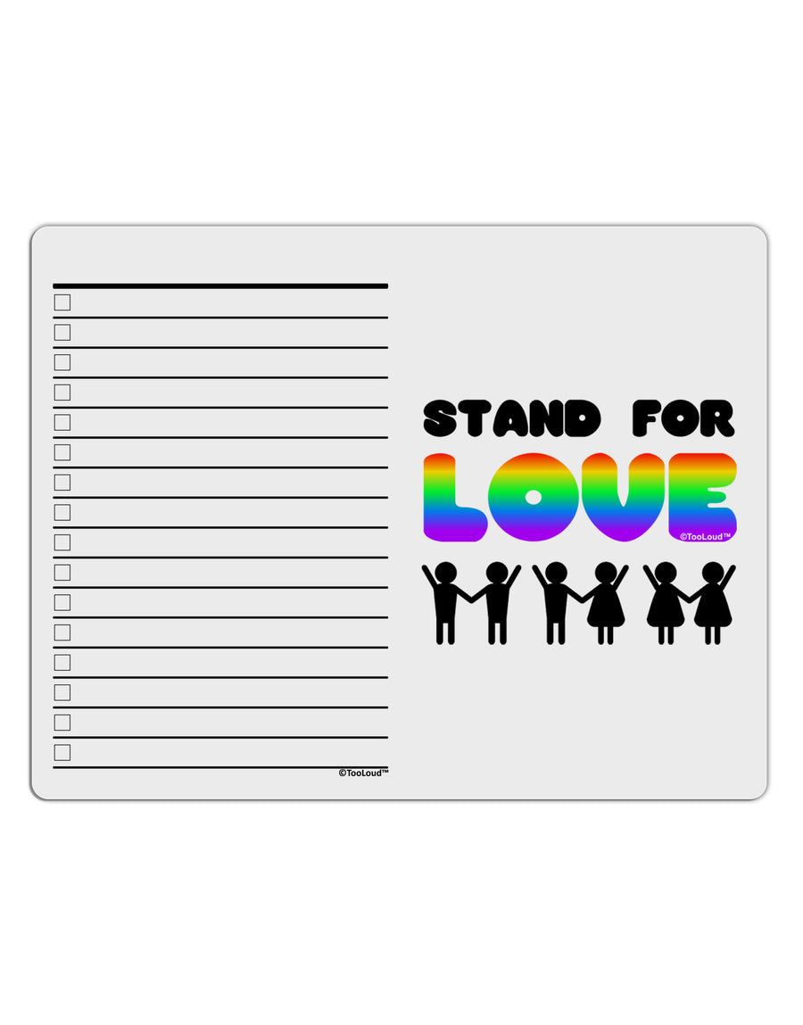 Stand For Love Rainbow To Do Shopping List Dry Erase Board-Dry Erase Board-TooLoud-White-Davson Sales